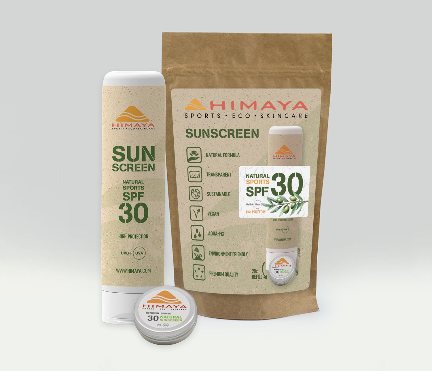 HIMAYA Natural Sunscreen  SPF 50+ 200ml – Mineral - Zinc - Reef Safe -Refillable (Copy) Himaya